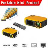 Motor Genic A2000 Mini Portable Projector 1080P Movie Projectors Home Theater Yel US Plug