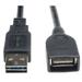 1Pack TrippLite UR024-001 Reversible USB Extension Cable Blck 1 ft