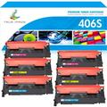 True Image 6-Pack Compatible Toner Cartridge for Samsung CLT-Y406S 406S Work with CLP-360 CLX-3300 CLX-3305FW CLX-3306W CLX-3306FN Xpress C460W C410W Printer (2*Cyan 2*Magenta 2*Yellow)