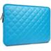 RAINYEAR 14 Inch Laptop Sleeve Diamond PU Leather Case Protective Shockproof Water Resistant Zipper Padded Cover Carrying Bag Compatible with 14 Notebook Computer Tablet Chromebook (Blue)