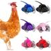 1 Piece Chicken Hats for Hens Tiny Pets Funny Chicken Accessories Feather Top Hat with Adjustable Elastic Chin Strap Rooster Duck Parrot Poultry Stylish Show Costum