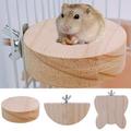 Limei Chinchilla Cage Accessories Hamster Accessories Chinchilla Toys Wood Platform Dwarf Hamster Cage Board Chinchilla Cage Sturdy Standing and Jumping Wooden Board for Parrot Cage Rat Cage