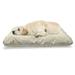 Neutral Color Pet Bed Classic Composition of Droplet Like Elements Dotted Round Motifs Resistant Pad for Dogs and Cats Cushion with Removable Cover 24 x 39 Champagne and Beige by Ambesonne
