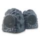 iHome Audio iHRK-400-PR Rechargeable Bluetooth Outdoor Rock Speakers with TWS Linking - Pair (Gray Lava)