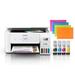 Epson EcoTank ET-2803 WIRELESS ALL-IN-ONE Color Inkjet PRINTER 5760 x 1440 dpi 10 ppm Home Office Print Scan Copy Auto 2-Sided Printing White Bundle with File Folders