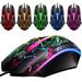 TSV RGB Gaming Mouse Wired USB Computer Mice PC Gaming Mice Ergonomic Optical Mice with 4 Adjustable DPI RGB Backlit LED for Desktop Laptop Windows Mac Vista Linux Gamer Black