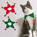 Windfall Pet Hand-knitted Scarf Christmas Five-pointed Star Adjustable Cat Dog Collar Accessory for Dogs and Cats Xmas Holiday Party Costume