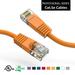 1ft (0.3M) Cat5E UTP Ethernet Network Booted Cable 1 Feet (0.3 Meters) Gigabit LAN Network Cable RJ45 High Speed Patch Cable Orange (4 Pack)