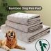 Natural Bamboo Fiber Premium Waterproof Pet Pad And Bed Mat For Dog Reusable Washable Leak Proof Pee Pads For Dog Crates Less Cleanup Puppy Crate Training Soft Absorbent Protection Potty Mats