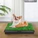 Seizeen Dog Grass Pad with Tray 25 x 20 Puppy Training Grass Pad Artificial Washable Grass Pee Pads for Dogs Indoor Outdoor Dog Potties Fake Grass Pad