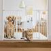 29.5-48.4 Pet Gate Dog Gate with Cat Door Pressure Mount Safety Gate Gift White