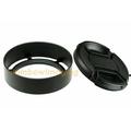 Fotasy 39mm Metal Vented Hood 39 mm Hood for Nikon Nikkor Sony Canon Pentax lens + Front Snap on Cap