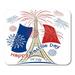 KDAGR Blue Eiffel 14 July Bastille Day Paris Firework and France Flag on Red Tower Mousepad Mouse Pad Mouse Mat 9x10 inch