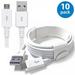 10x Afflux 3FT Micro USB Adaptive Fast Charging Cable Cord For Samsung Galaxy S3 S4 S6 S7 Edge Note 2 4 5 Grand Prime LG G3 G4 Stylo HTC M7 M8 M9 Desire 626 OnePlus 1 2 Nexus 5 6 Nokia Lumia White