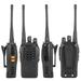 4 Pcs Two Way Radios Walkie Talkies with Earpones BF-888S Black