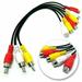 3 RCA Male Jack To 6 RCA Female Splitter Audio Video AV TV DVD Adapter Cable