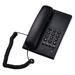 Walmeck Black Corded Phone Desk Landline Phone Wall Mountable Telephone Support Ringer/Handset Receive Control Flash Mute Function Redial for Hotel Office Business Home