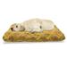 Autumn Damask Pet Bed Floral Theme Inspired Classic Ornamental Pattern Depiction Resistant Pad for Dogs and Cats Cushion with Removable Cover 24 x 39 Earth Yellow and Dark Peach by Ambesonne