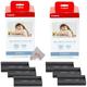Two Canon KP-108IN Selphy Color Ink 4x6 Paper Set 3115B001 for SELPHY CP910 CP900