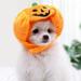 Pets Hat - Pet Pumpkin Costume Adjustable Cap for Cats & Small Dogs Party Halloween Cosplay