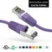 6ft (1.8M) Cat5E Shielded (FTP) Ethernet Network Booted Cable 6 Feet (1.8 Meters) Gigabit LAN Network Cable RJ45 High Speed Patch Cable Purple