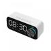 Digital Alarm Clock with Bluetooth Speaker Wireless USB Charging Port Adjustable Brightness Volume Displays Time Date Alarm Clock for Bedroom Bedside Office