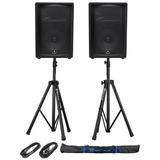 (2) JBL Pro JRX212 12 2000w Passive 8 Ohm PA/DJ Speakers+Stands+Cables JRX 212