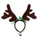 Dog Elk Reindeer Antler Headband with Santa Hat Ugly Pet Christmas Costume Headwear Accessories for Dogs and Cats