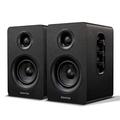 Sanyun SW208 3 Active Bluetooth 5.0 Bookshelf Speakers - 60W Carbon Fiber Speaker Unit - Built-in 24bit DAC - Dynamic 3D Surround Sound - 2.0 Computer PC Monitor Gaming Speakers (Pair Black)