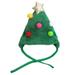 Pet Green Christmas Hat Santa Cap Adjustable Xmas Tree Headdress Wedding Headgear Cute Head Accessories for Dogs