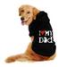 Dog Winter Warm Hoodies Pet Apparel Clothes Cute Puppy Sweatshirt Small Cat Dog Outfit Pet Pullover Black 6X-Large