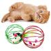 Meidiya 3Pcs 2.4 inch Cat Toys Funny Mouse Rat in Cage Ball Toys for Outdoor Indoor Cat and Kitten Simulation Colorful Mouse Cat Kitten Playing Toys