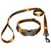 Country Brook PetzÂ® Gunmetal Premium Midnight Fright Reflective Dog Collar & Leash Large
