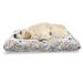 Spring Pet Bed Scandinavian Style Meadow Flowers in Colorful Style on Plain Background Resistant Pad for Dogs and Cats Cushion with Removable Cover 24 x 39 White and Multicolor by Ambesonne