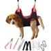 Oneisall Dog Grooming Hammock Harness for Pet Nail Trimming Breathable Pet Grooming Sling Restraint Bag with Nail Clippers/Trimmer Nail File Comb Dog Grooming Hammock Helper for Nail- Black Red M
