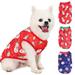 SPRING PARK Dog Christmas Vest Pet Christmas Series Pattern Xmas Costume Clothes Coats Apparel for Kitty Puppy Cat