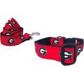 Brand New Georgia X-Small Pet Dog Collar(3/4 Inch Wide 6-12 Inch Long) and Small Leash(5/8 Inch Wide 6 Feet Long) Bundle Official Bulldogs Logo/Colors