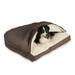 Snoozer Cozy Cave Rectangle Pet Bed Large Dark Chocolate Hooded Nesting Dog Bed
