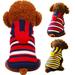 SPRING PARK Pet Dog Stripe Design Dog Wool Blend Sweater with Ball Puppy Cat Knitwear