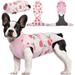 Kuoser Dog Surgical Recovery Suit Dog Cat Onesie after Surgery Pink XS