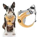 Gooby Memory Foam Step-In Harness - Yellow Medium - Scratch Resistant Harness with Comfortable Memory Foam for Small Dogs and Medium Dogs Indoor and Outdoor use