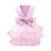 Dog Puppy Princess Dress One Piece Bowknot Dress Doggie Party Gowns Cute Pet Dress Pet Prom Clothes Pink X-Large