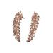 Women Fashion Leaf Rhinestone Inlaid Ear Stud Earrings Romantic Jewelry Gift