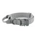 Plutus Pet Tactical Dog Collar Soft Padded Adjustable With Heavy Duty Metal Buckle Military Dog Collar With Control Handle For Medium Large and Extra Large Dogs (M Gray)