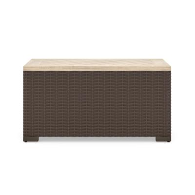 Palm Springs Outdoor Storage Table by Homestyles in Brown
