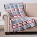 Kiva Western Boho Quilted Throw Blanket by Greenland Home Fashions in Stone