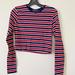 Brandy Melville Tops | Brandy Melville Red And Navy Striped Long Sleeve Shirt | Color: Blue/Red | Size: Sp