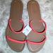 J. Crew Shoes | J. Crew Hot Pink Leather Flat Sandal Size 8 | Color: Pink | Size: 8