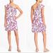 J. Crew Dresses | J. Crew Single Strap Shoulder Ruffle Leaves Dress Sz Xs | Color: Pink/White | Size: Xs