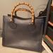 Gucci Bags | Gucci Bamboo Tote. Grey With A Slight Metallic Sheen. Authenticated By Real Real | Color: Gray | Size: Os